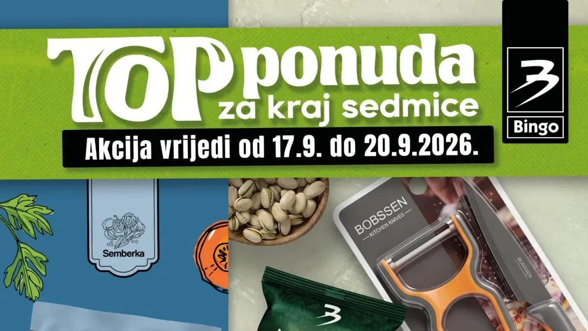 Bingo objavio TOP ponudu za kraj sedmice – veliki popusti od 17. do 20.09.2026.