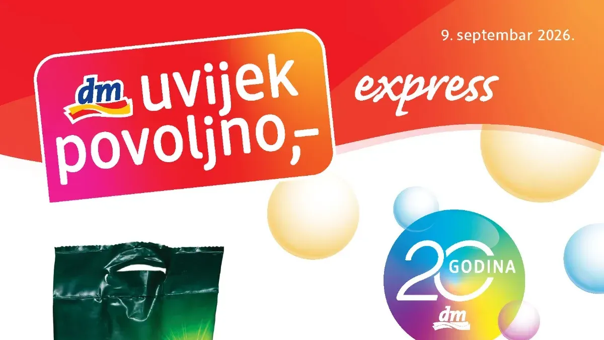dm donosi novu „Uvijek povoljno“ ponudu – deterdženti, kozmetika i proizvodi za dom po povoljnijim cijenama do 22.09.2026.