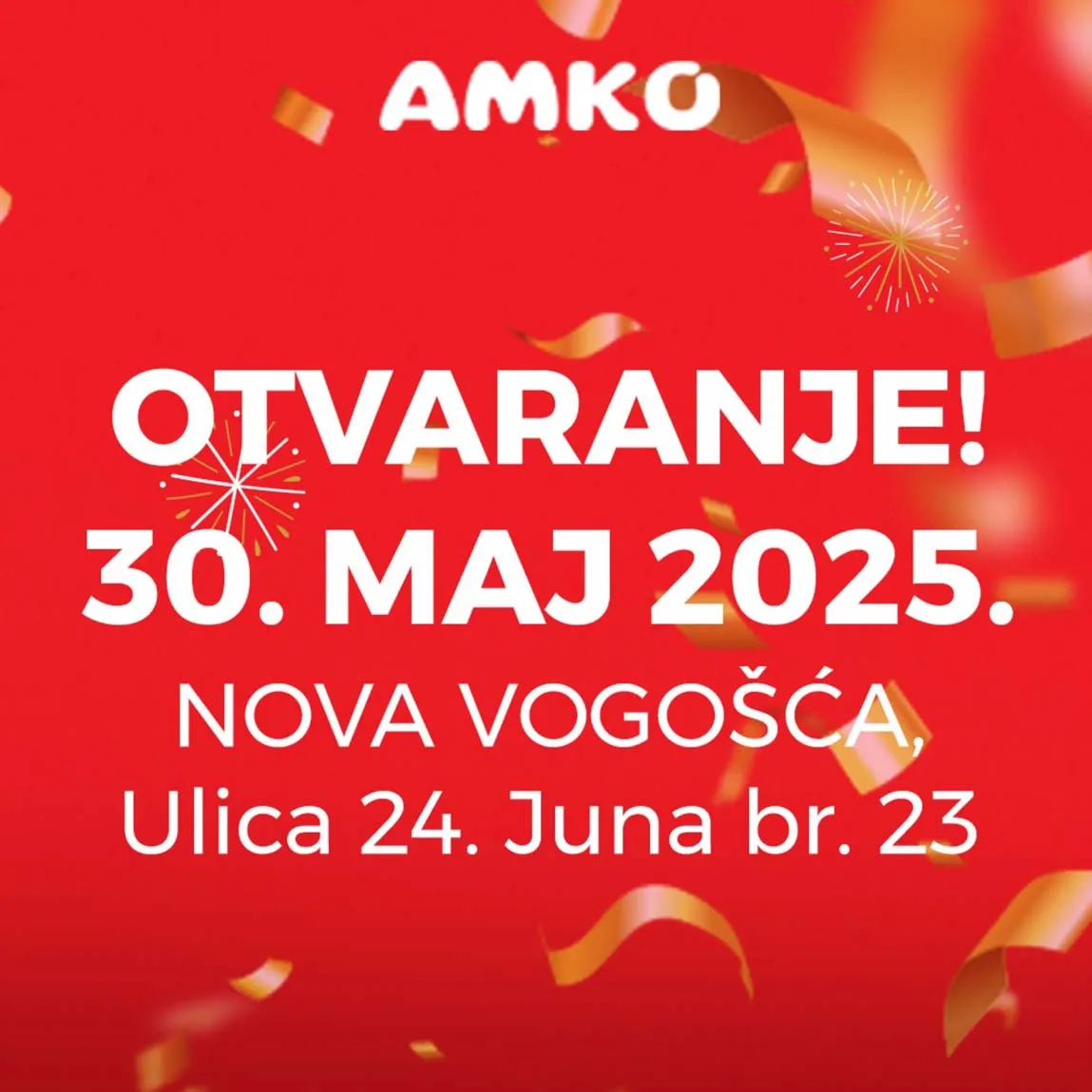 AMKO akcija Otvaranje Nova Vogošća sniženja do 30.05.2025