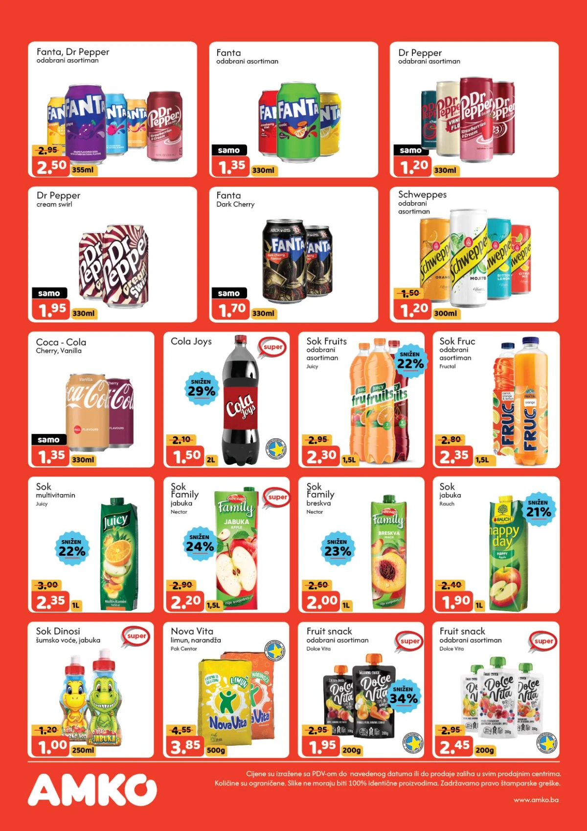 AMKO katalog strana 8 – sokovi ledeni čajevi i gazirana pića