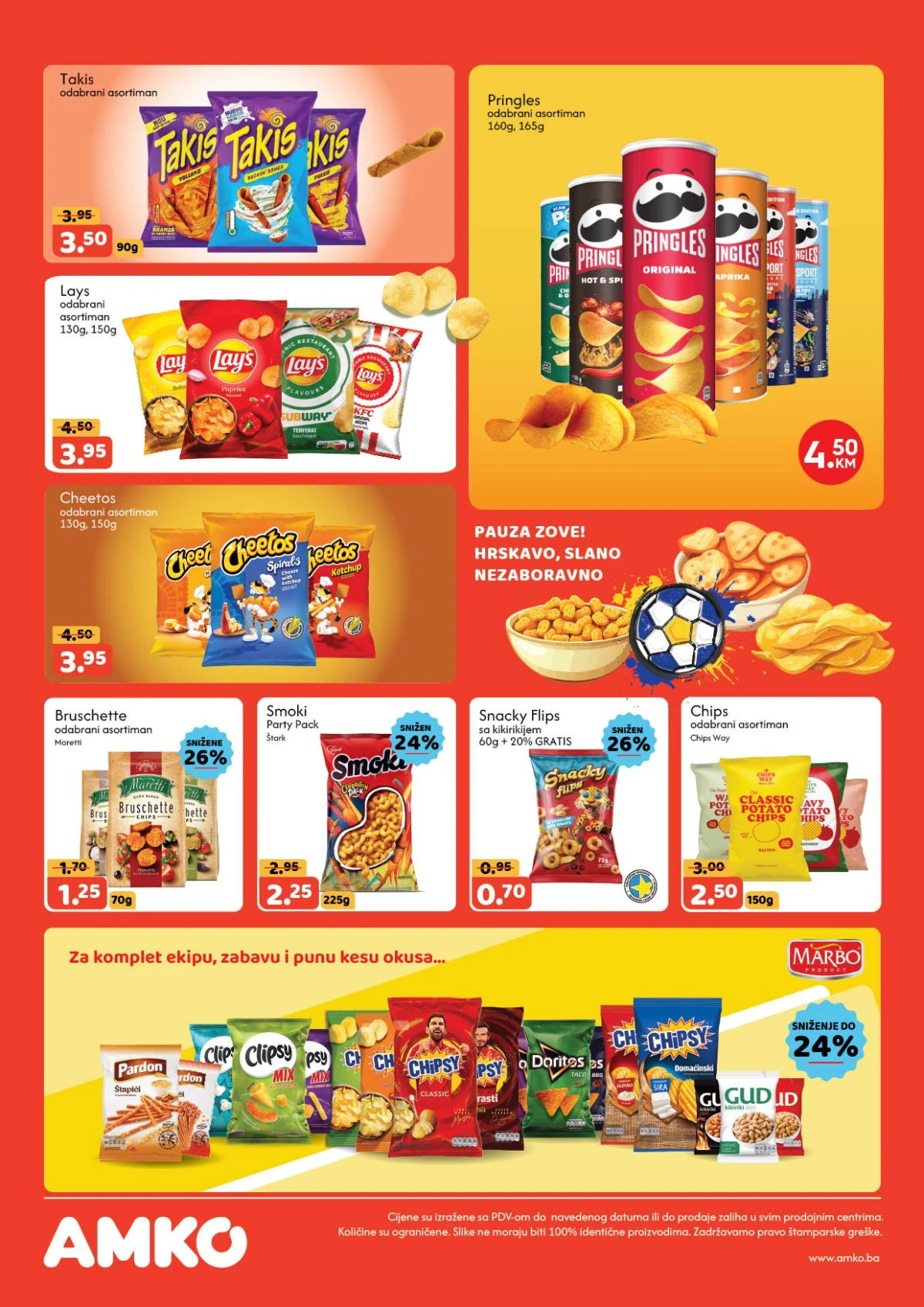 AMKO katalog strana 10 – čips grickalice kikiriki i gazirana pića