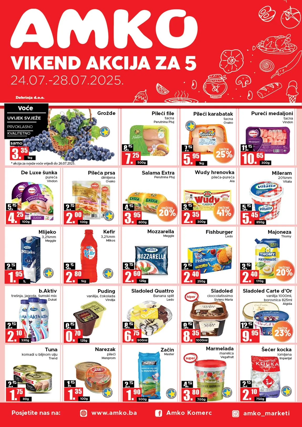 AMKO vikend akcija – sniženja do 28. jula 2025.