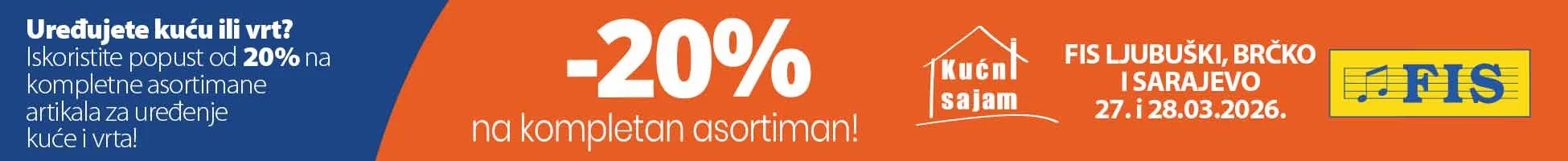 FIS Akcija kućni sajam 20% snizenja