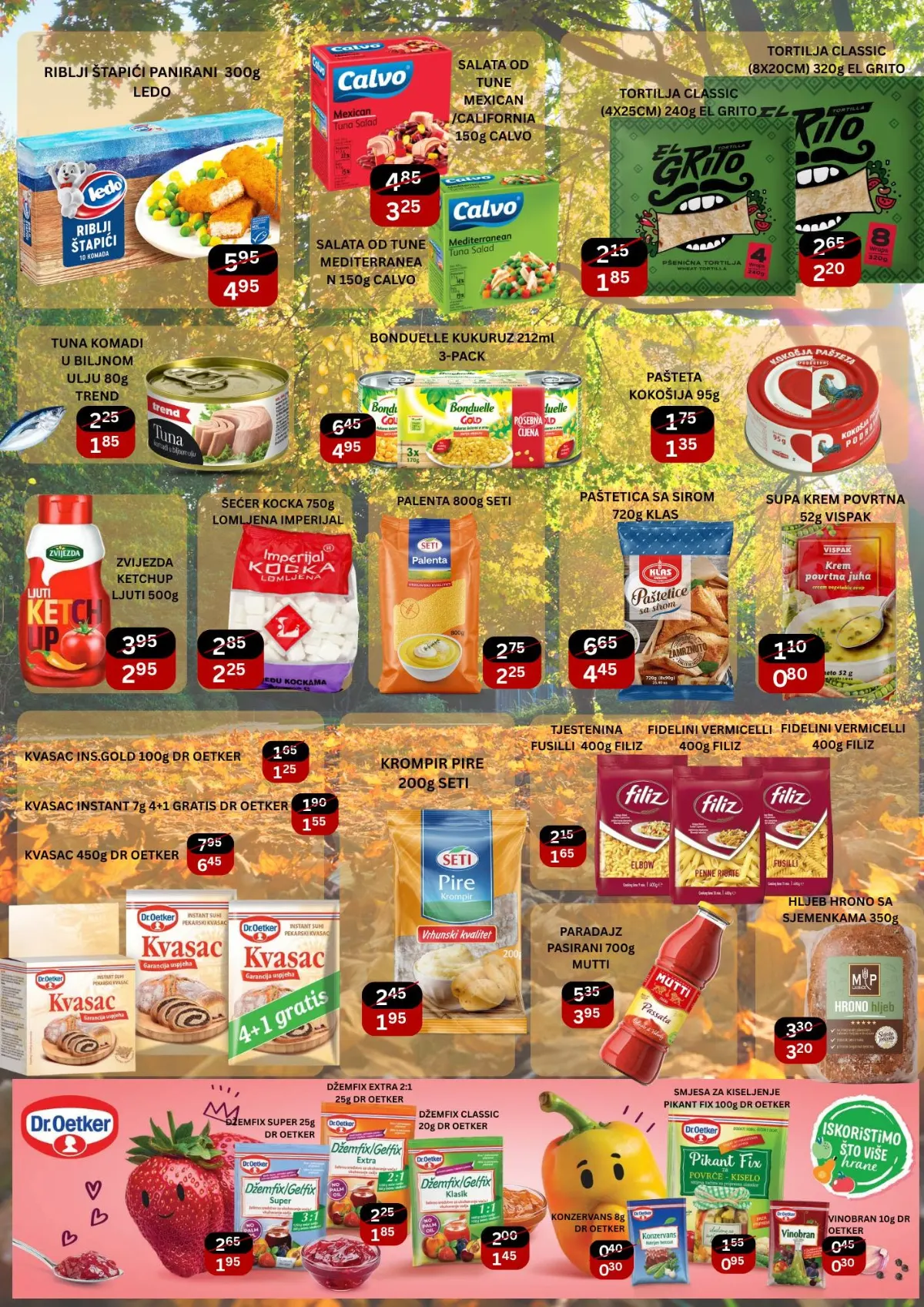 Bazar katalog stranica 4 – akcijske cijene tune, tjestenine, pašteta, začina i drugih prehrambenih proizvoda