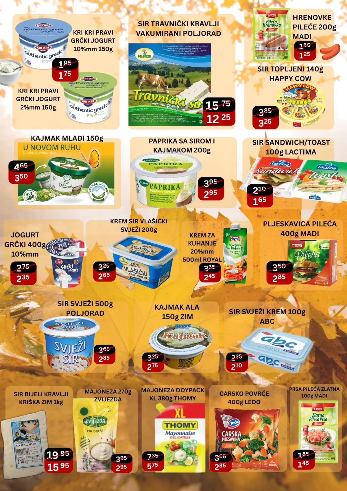 Bazar katalog stranica 6 – akcija na sireve, jogurt, kajmak, majonezu i druge prehrambene proizvode