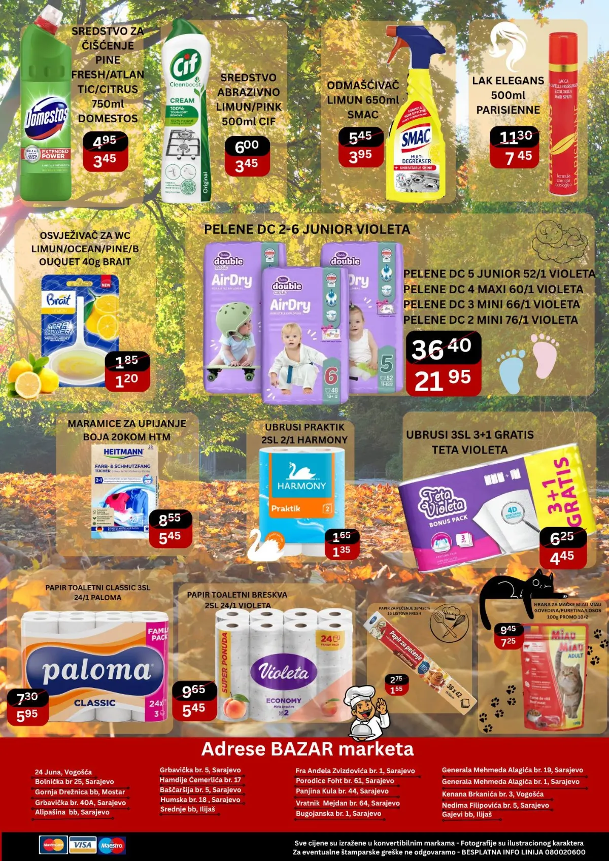 Bazar katalog stranica 8 – akcija na sredstva za čišćenje, deterdžente, pelene, papirnu galanteriju i higijenske proizvode