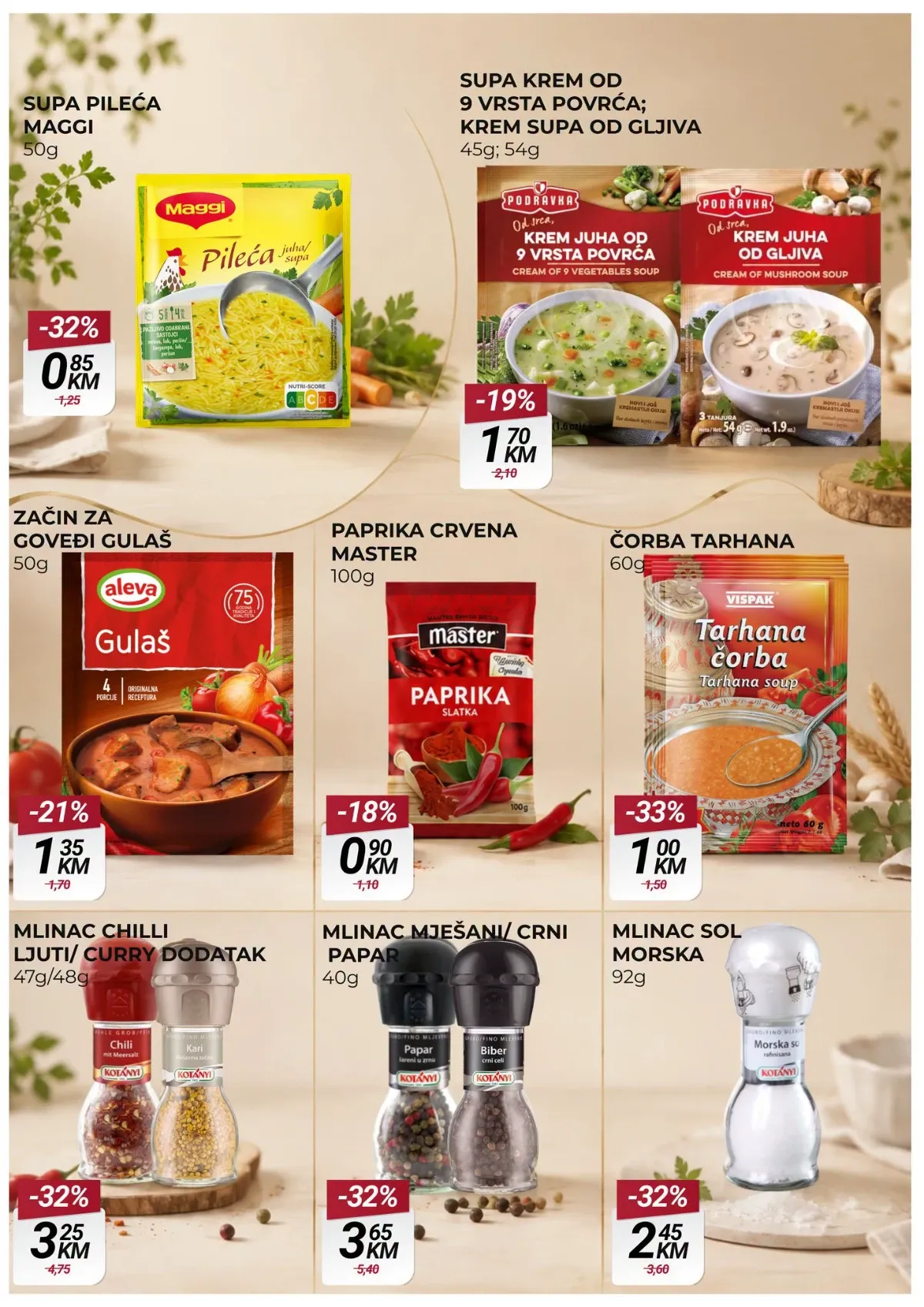 Belamionix katalog – Maggi pileća supa i Vispak tarhana čorba na sniženju