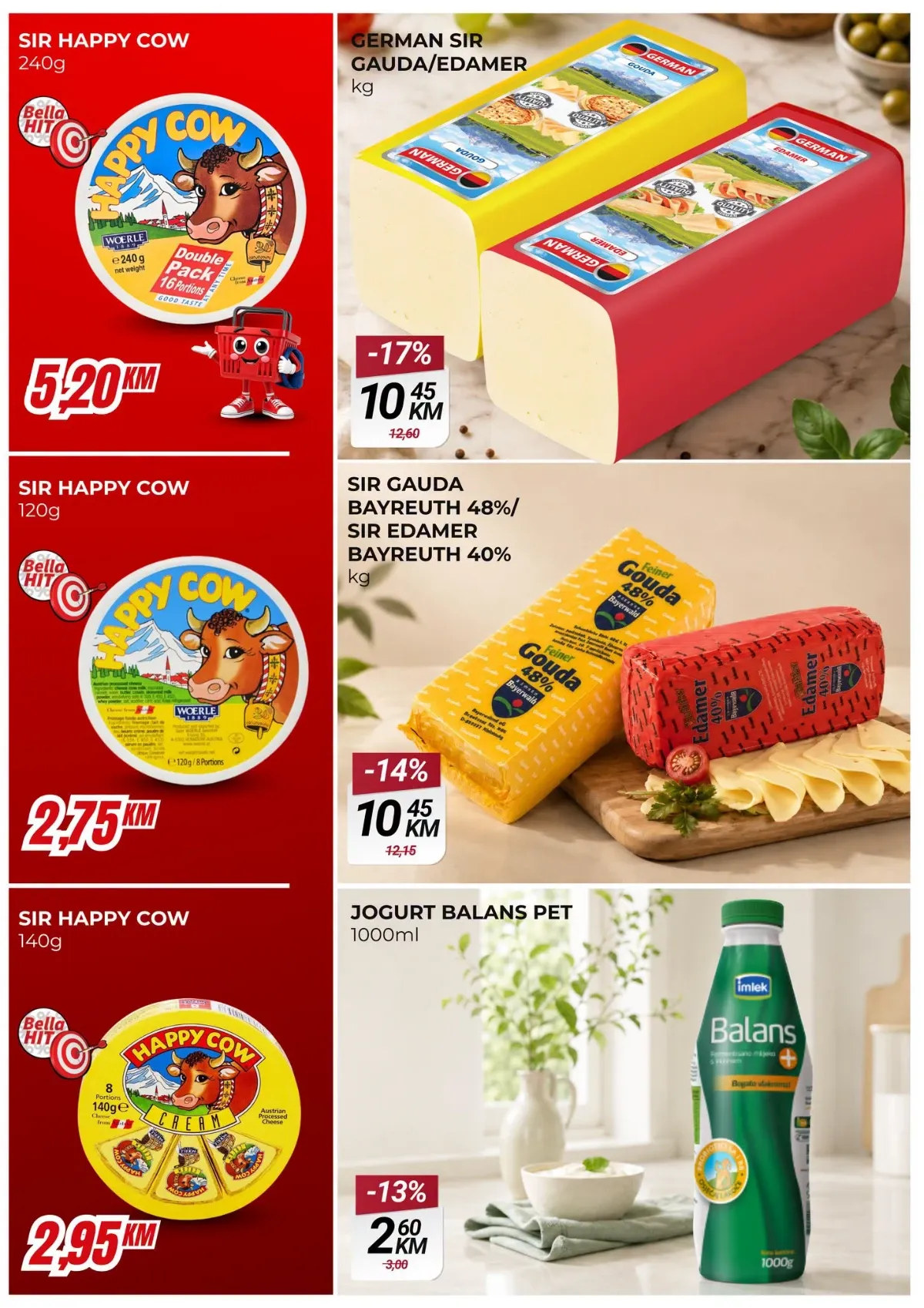 Belamionix katalog – Happy Cow sir i njemački gauda i edamer sir na akciji