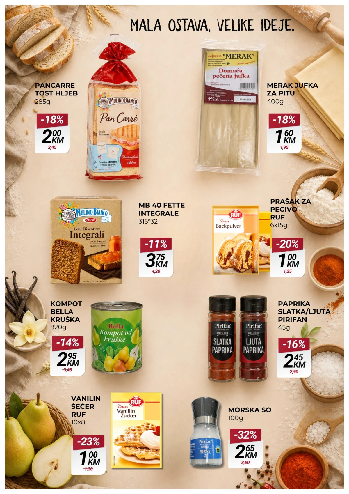 Belamionix katalog – tost hljeb, Merak jufka, začini, kompot i morska so