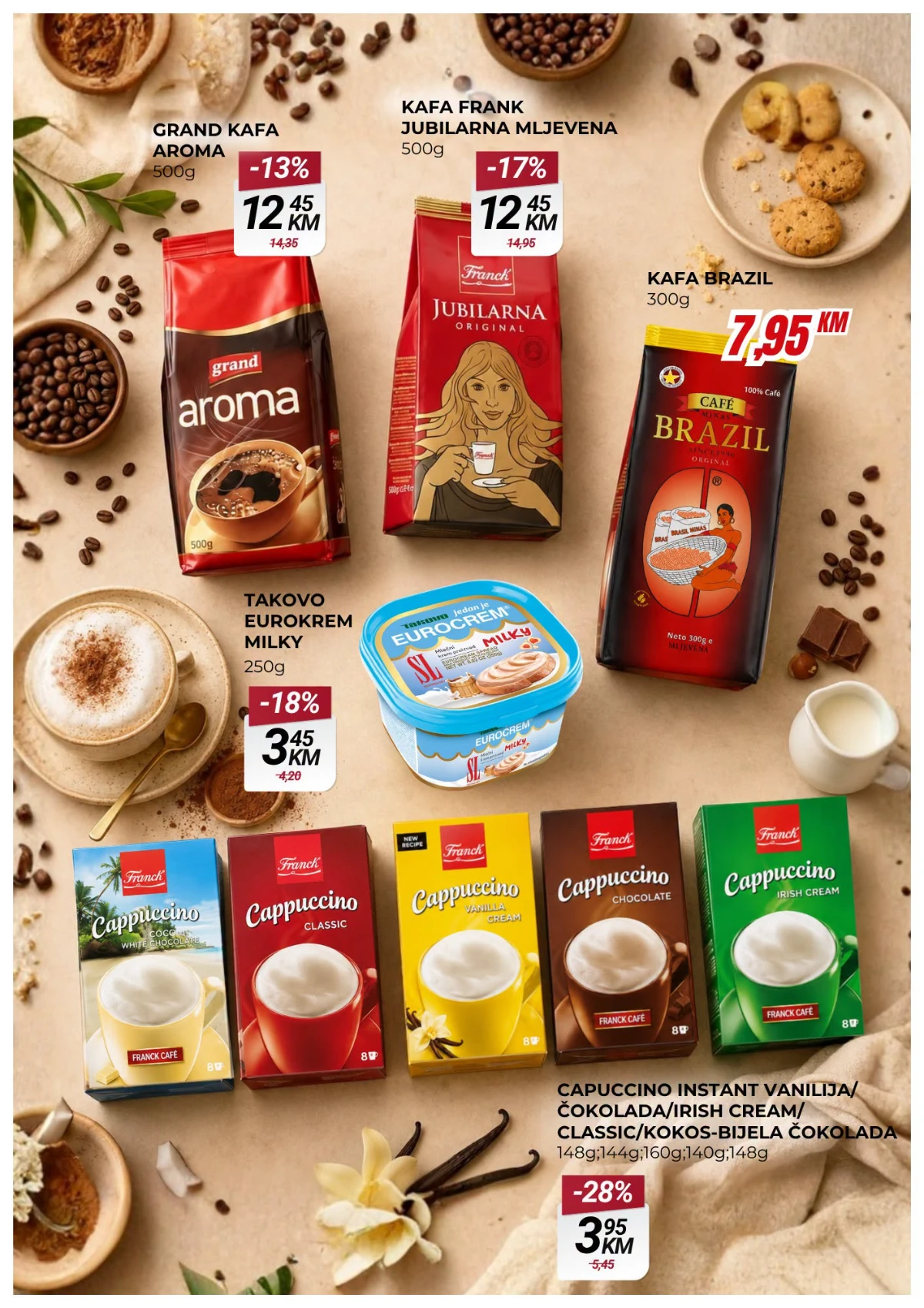 Belamionix katalog – hamburger, pileći nuggets, pileće šnicle, carsko povrće i brokoli