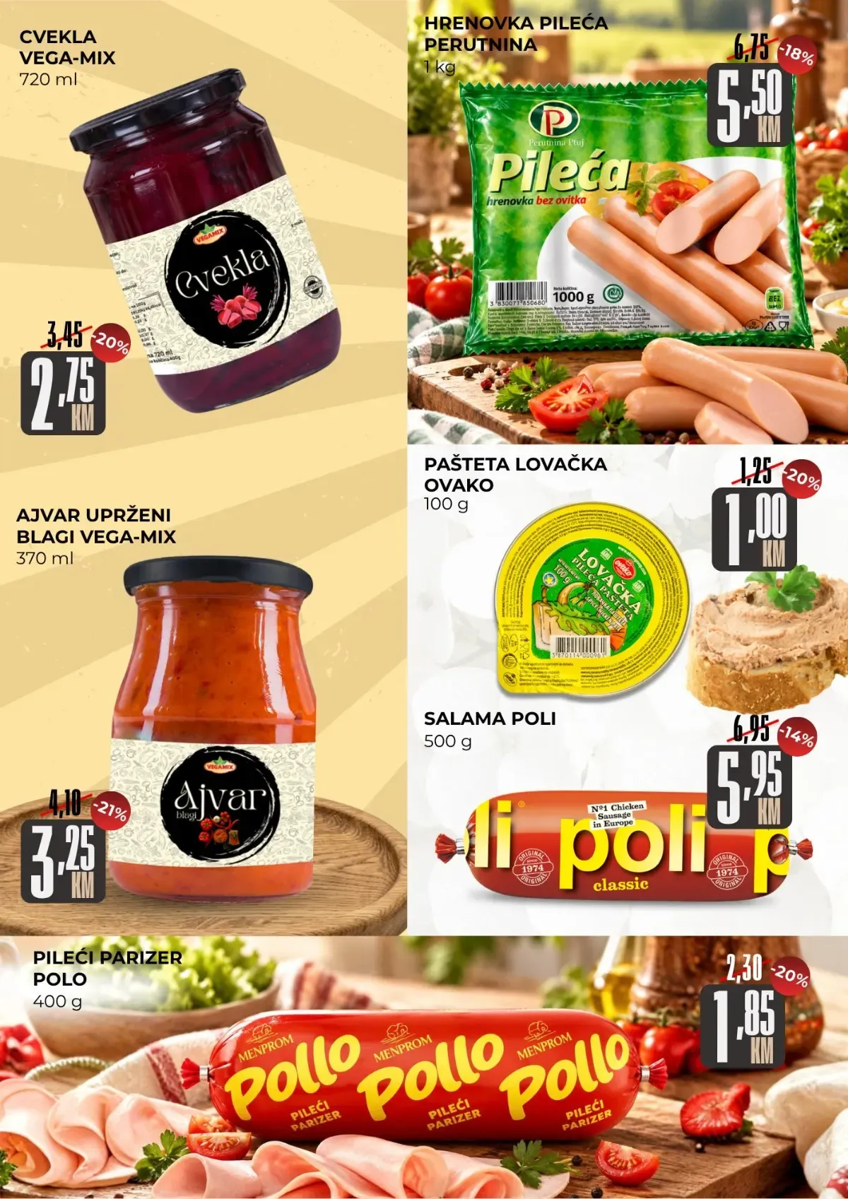 Belamionix katalog – ajvar, cvekla, salama, pašteta i pileća prsa
