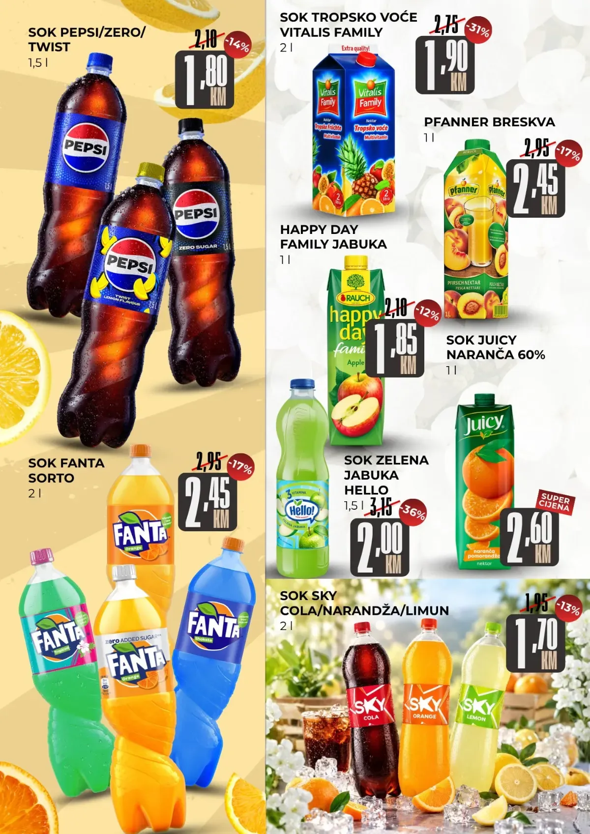 Belamionix katalog – Pepsi, Fanta, Happy Day, Juicy i drugi sokovi