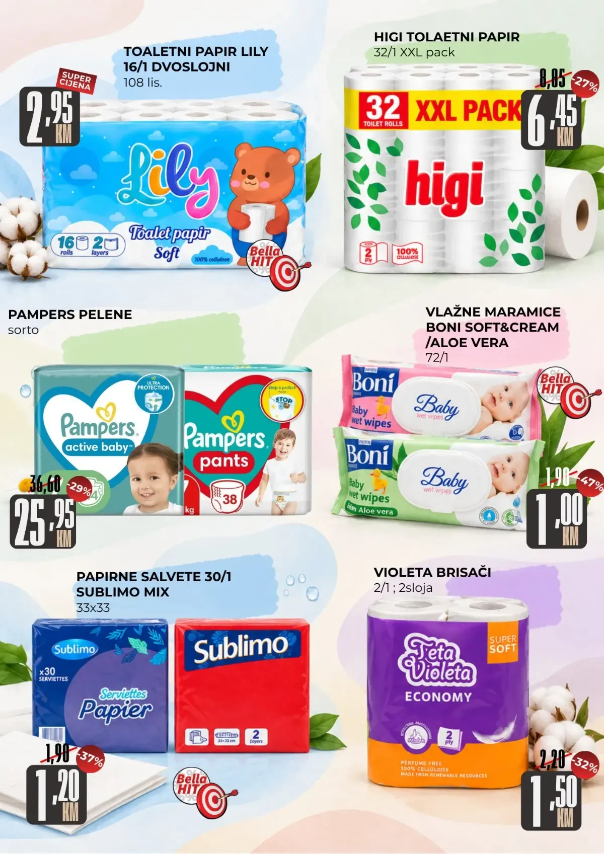 Belamionix katalog – toaletni papir, pelene, vlažne maramice, salvete i ubrusi