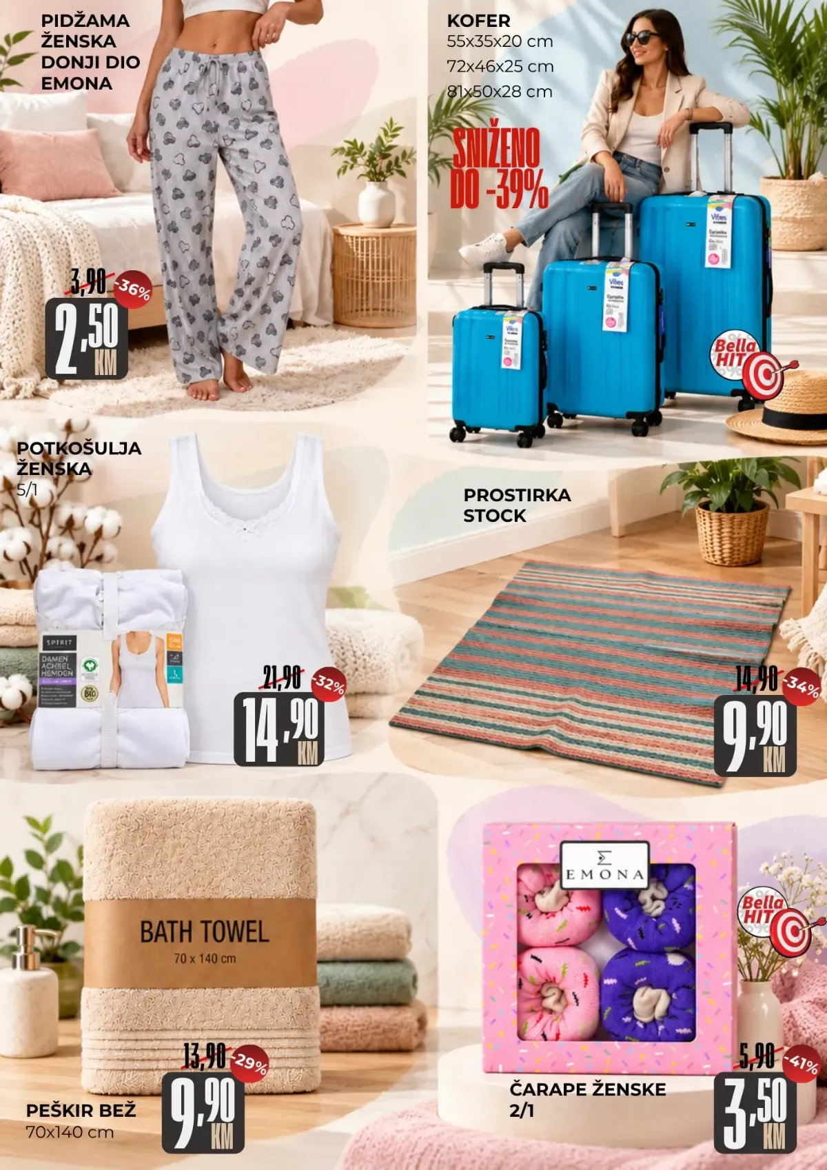 Belamionix katalog – pidžame, koferi, peškiri, prostirke i ženski veš
