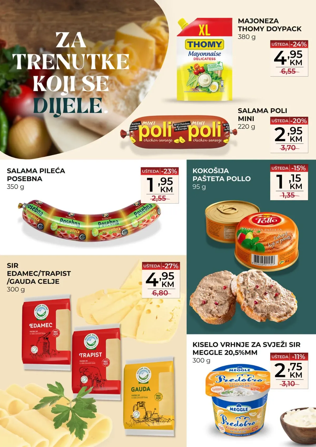 Belamionix Super vikend ponuda – sirevi, salame, majoneza, pašteta i kiselo vrhnje
