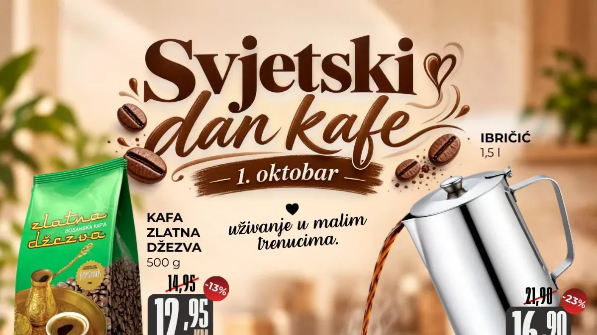 Belamionix Svjetski dan kafe: velika akcija omiljenih kafa i opreme za kafu do 12.10.2026.