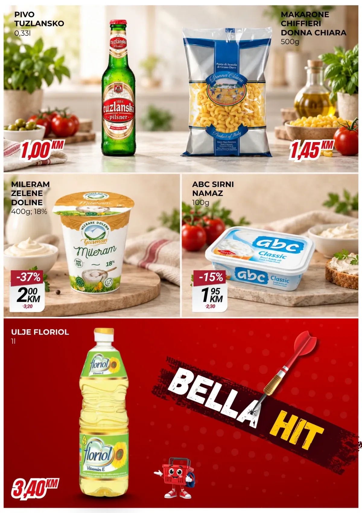 Belamionix vikend akcija – Tuzlansko pivo, makarone, mileram, sirni namaz i ulje