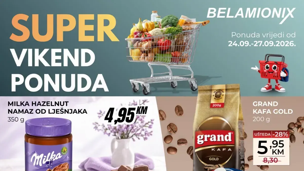 Belamionix SUPER VIKEND od 24. do 27.09.2026: cijene snižene do 41% – pogledajte kompletnu ponudu