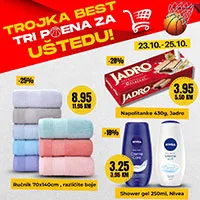 Best akcija - Trojka za pobjedu sniženja do 26.10.2025