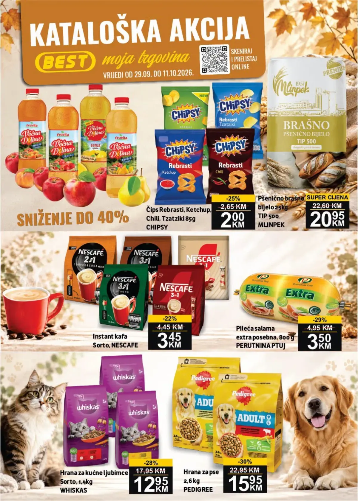 BEST novi katalog od 29.09. do 11.10.2026. – hrana, piće, kućna hemija, kozmetika i proizvodi za kućne ljubimce uz sniženja do 40%
