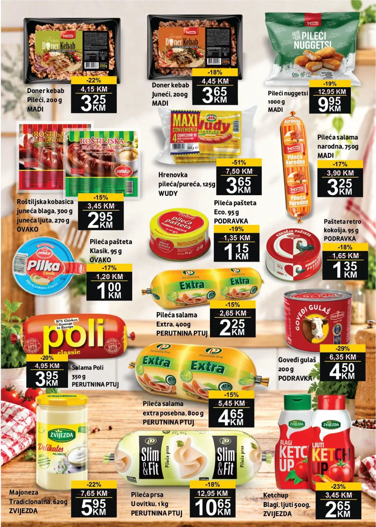 BEST katalog strana 2 – Wudy hrenovke, Madi mesni proizvodi, salame, paštete i majoneza na akciji