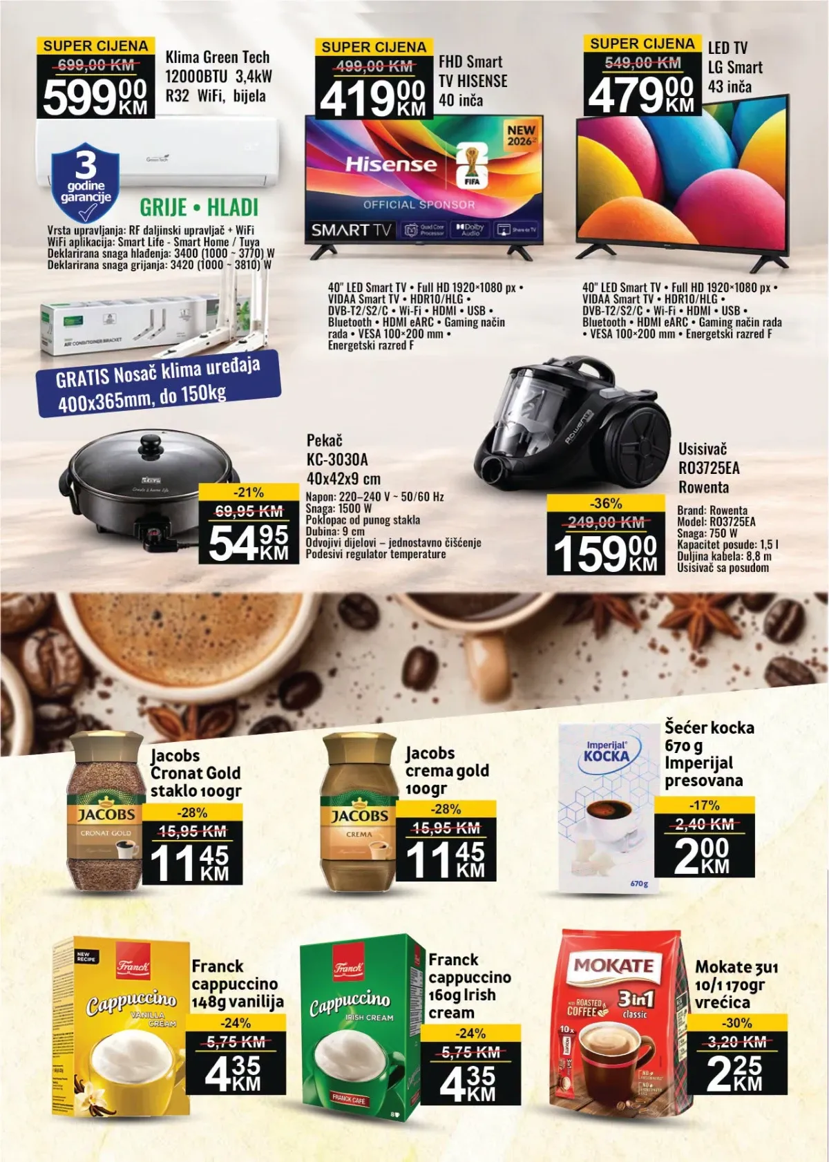 BEST katalog strana 9 – klima uređaj, televizori, Rowenta usisivač, pekač i kafa na akciji