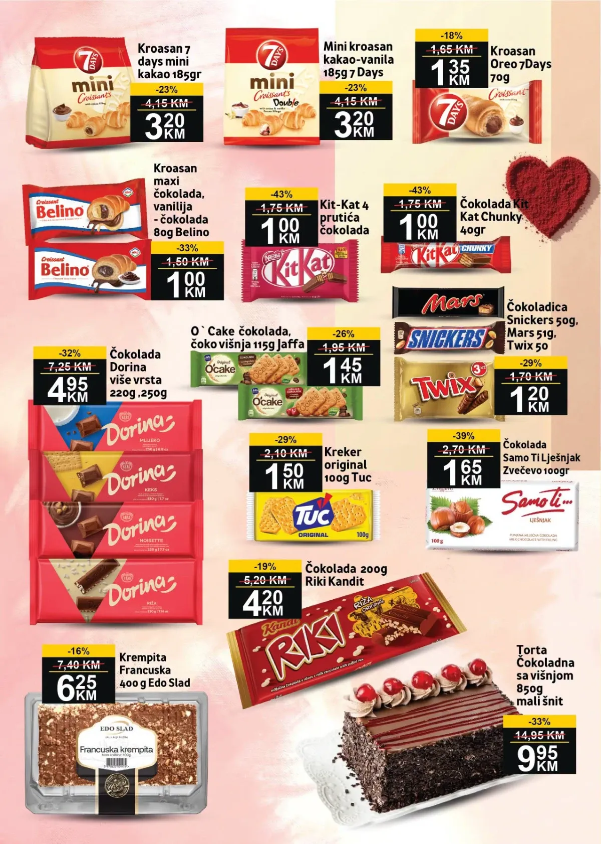 BEST katalog strana 11 – KitKat, Dorina, Tuc, Snickers, Twix i torte na akciji