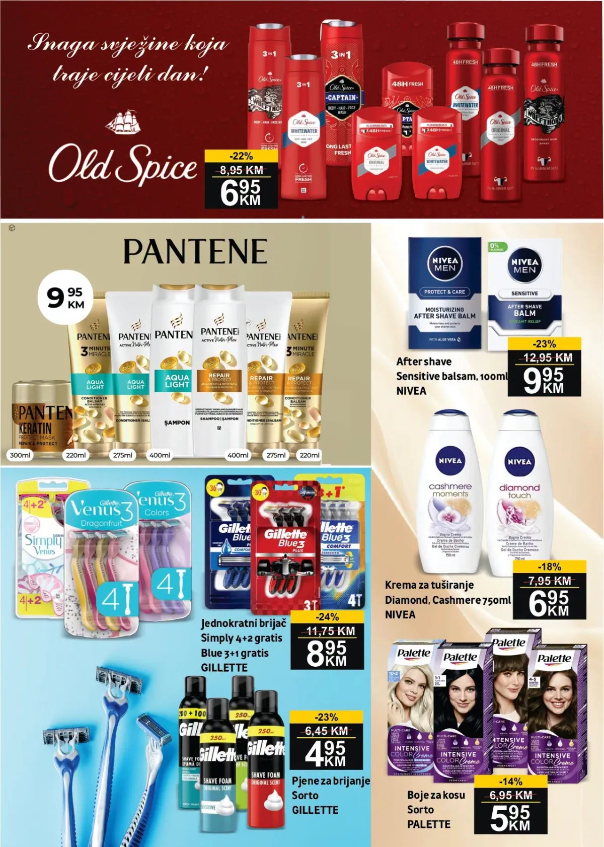 BEST katalog strana 13 – Old Spice, Pantene, Nivea, Gillette i Palette proizvodi na akciji
