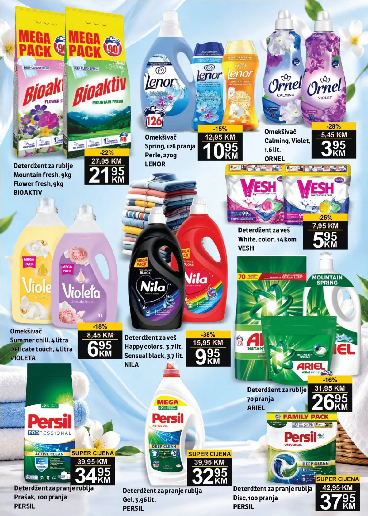 BEST katalog strana 15 – Bioaktiv, Lenor, Ornel, Violeta, Nila, Ariel i Persil na akciji