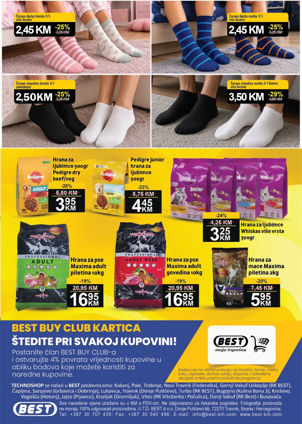 BEST katalog strana 16 – dječije i muške čarape te hrana za pse i mačke na akciji