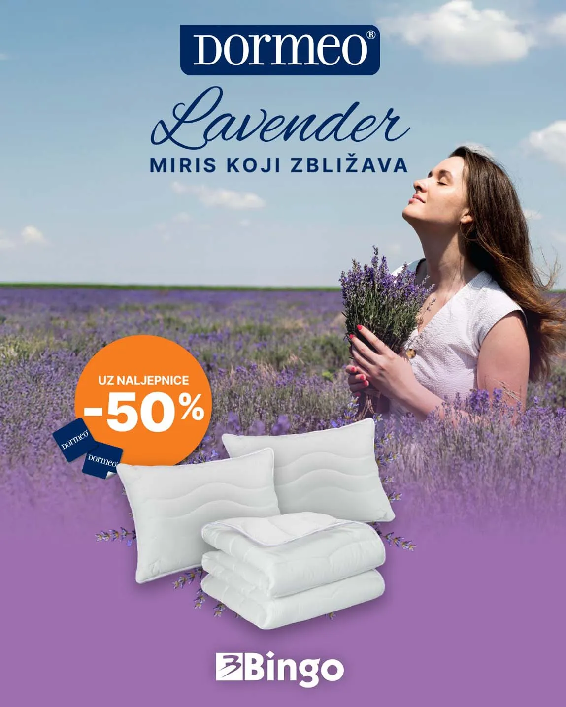 Bingo naljepnice – 50% popusta na Dormeo Lavanda kolekciju do 03.11.2025