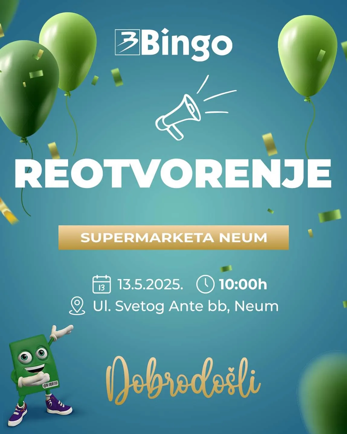 Bingo akcija NEUM reotvaranje sniženja za 13.05.2025