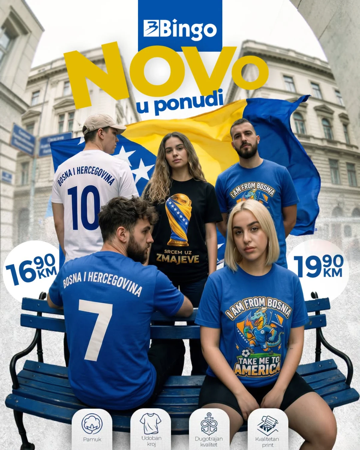 Bingo novo u ponudi 2026 – navijačke majice BiH već od 16,90 KM