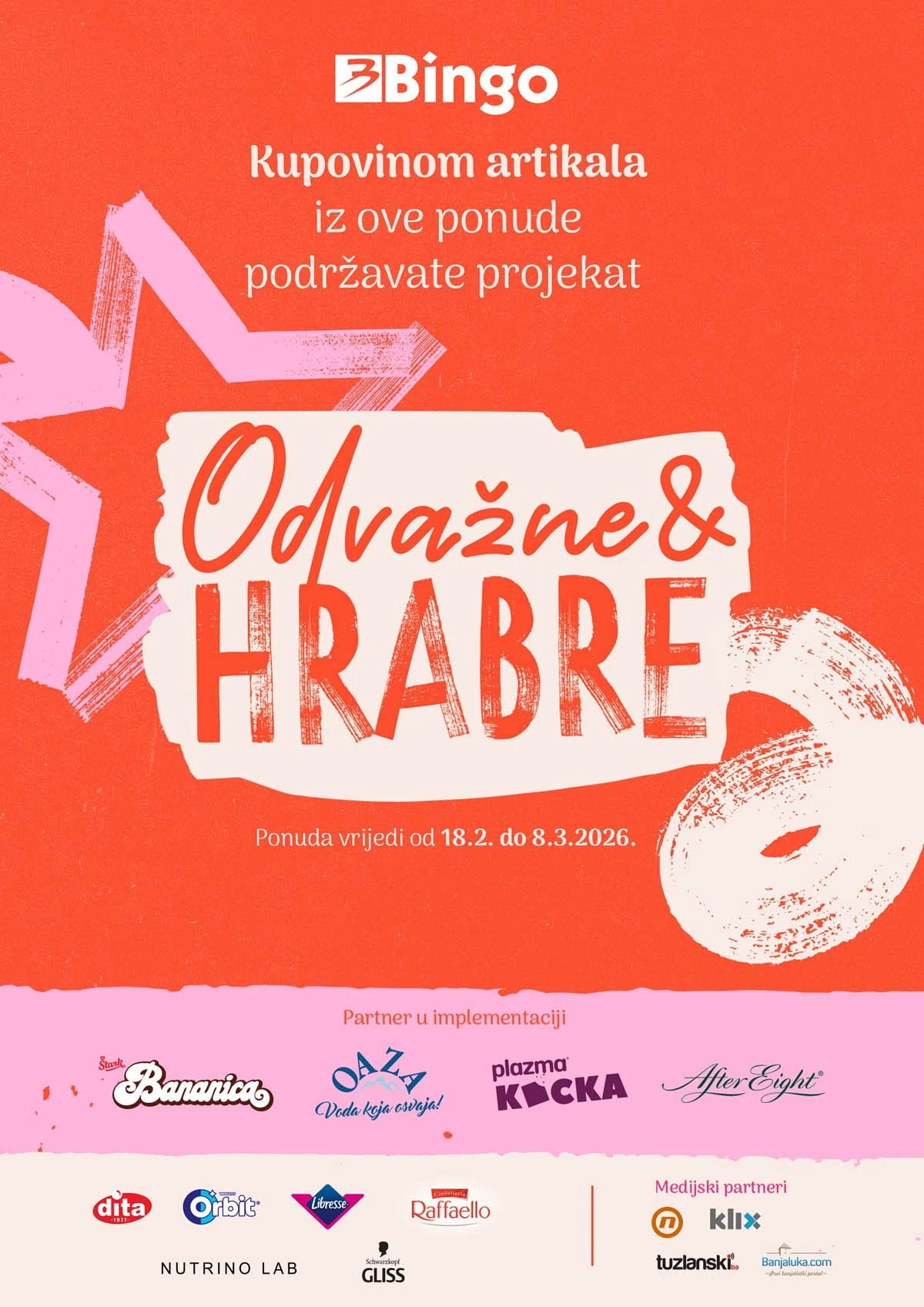 Bingo Odvažne i hrabre sniženja do 8. marta 2026 katalog strana 1 Bingo Odvažne i hrabre katalog sniženja strana 1 do 8. marta 2026 BiH