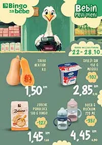 Bingo Rodina akcija – Bebin prvi meni, katalog ponuda sniženja do 28.10.2025.