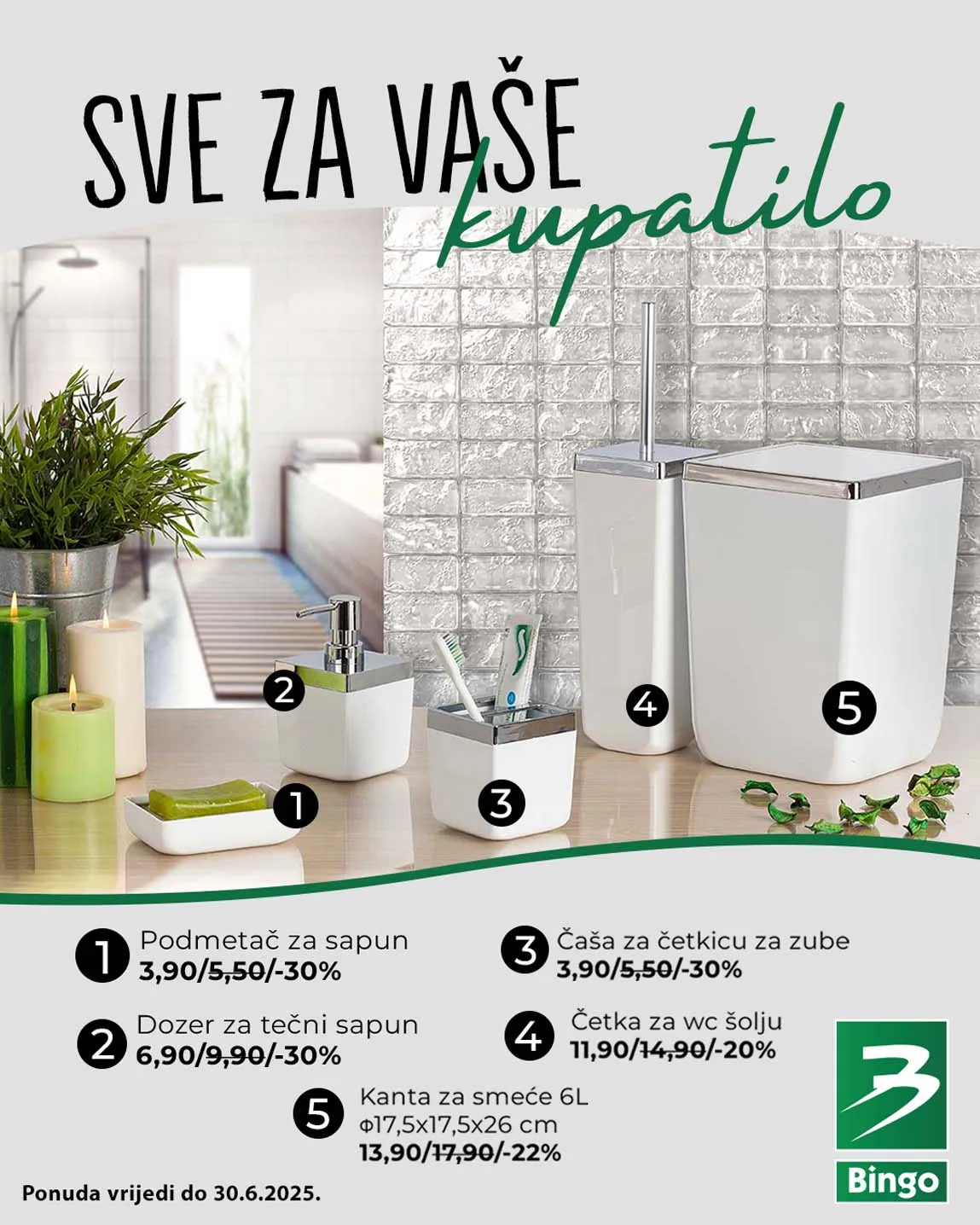 BINGO Akcija SVE ZA VAŠE KUPATILO sniženja do 30.06.2025