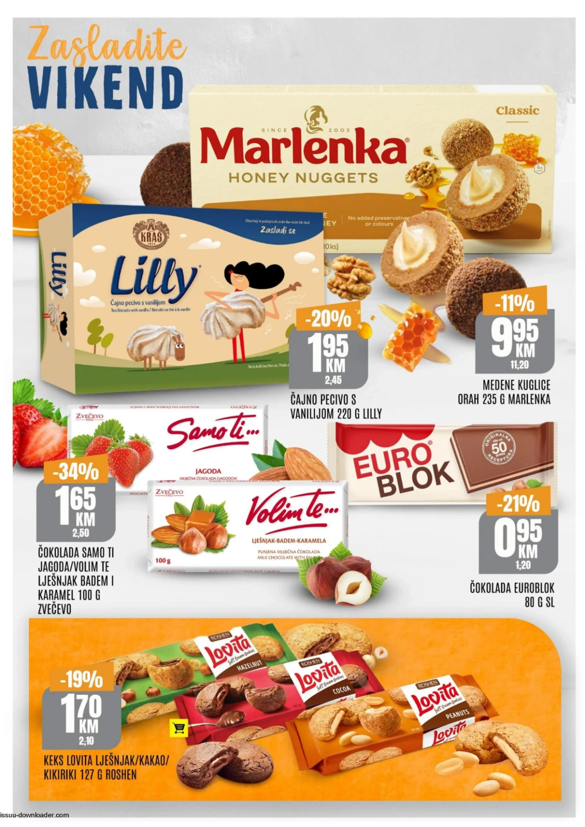 Bingo vikend katalog 14-17.05.2026 – slatkiši i vikend poslastice Bingo vikend akcija 14-17.05.2026 – Marlenka, Euroblok i Lovita keksi po top cijenama strana 4