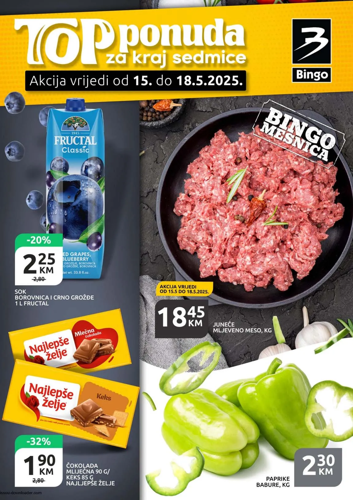 Bingo akcija Top ponuda za kraj sedmice sniženja do 18.05.2025