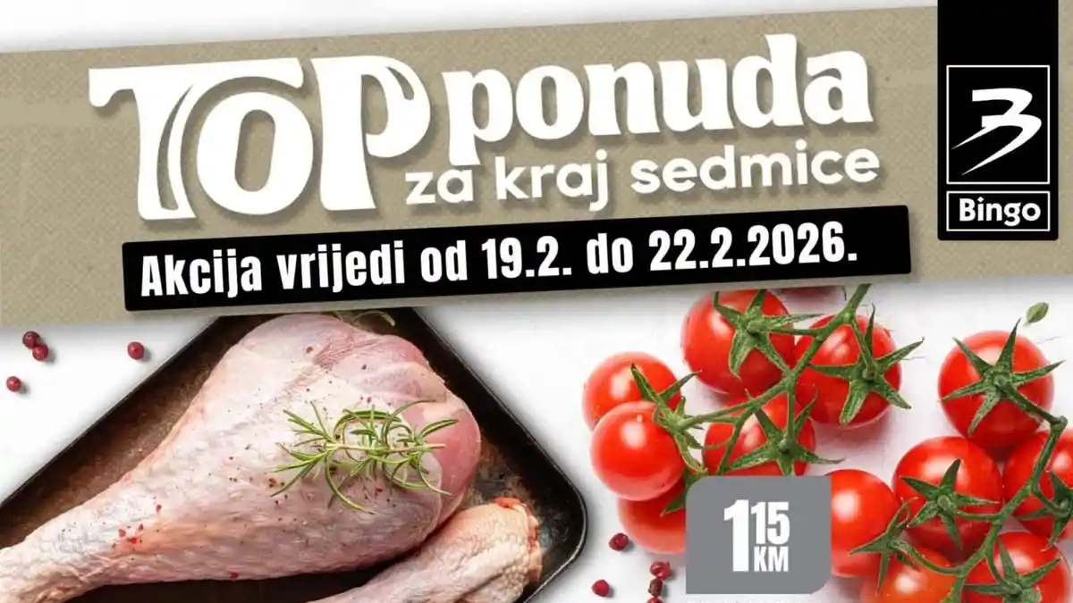 Bingo vikend akcija do 22. februara 2026 sniženja prehrane i kućnih proizvoda BiH
