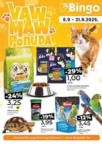 Bingo akcija Waw & Maw – Katalog sniženja za ljubimce do 21.09.2025