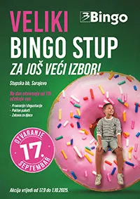 Bingo – Reotvaranje objekta Stup i katalog sniženja do 01.10.2025