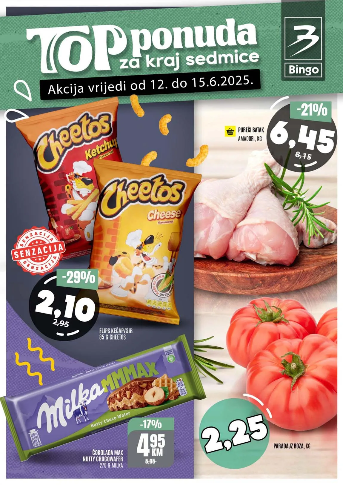 Bingo akcija Top ponuda za kraj sedmice sniženja do 15.06.2025