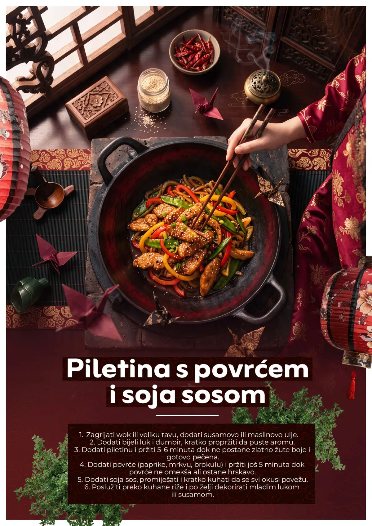 Bingo Gastro putovanje Azijom – recept za piletinu s povrćem i soja sosom