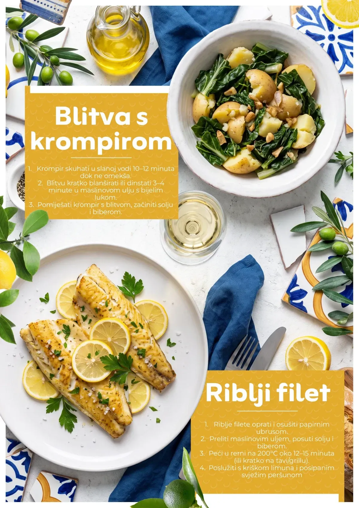 Bingo Gastro putovanje Mediteranom donosi recepte za riblji file i blitvu s krompirom do 05.08.2026.
