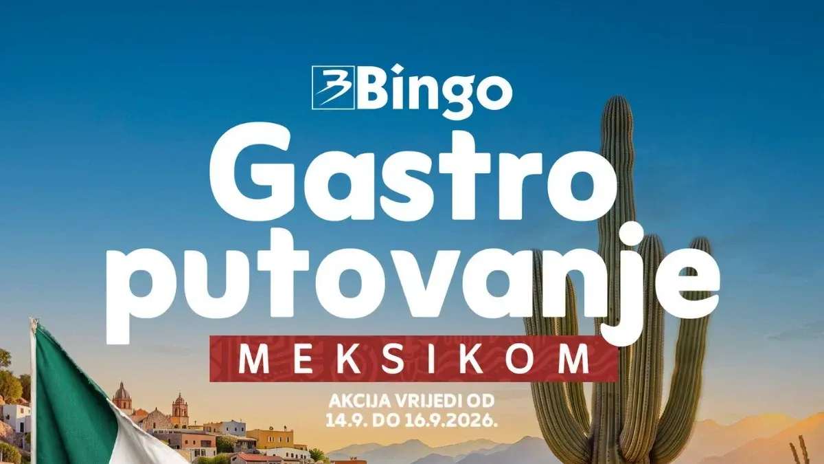 Bingo Gastro putovanje Meksikom od 14.09. do 16.09.2026. – sastojci za tacos i guacamole te kuhinjski pribor uz sniženja do 50%