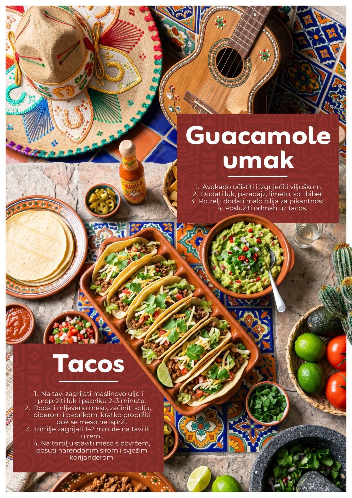Bingo Gastro putovanje Meksikom – recepti za tacos i guacamole