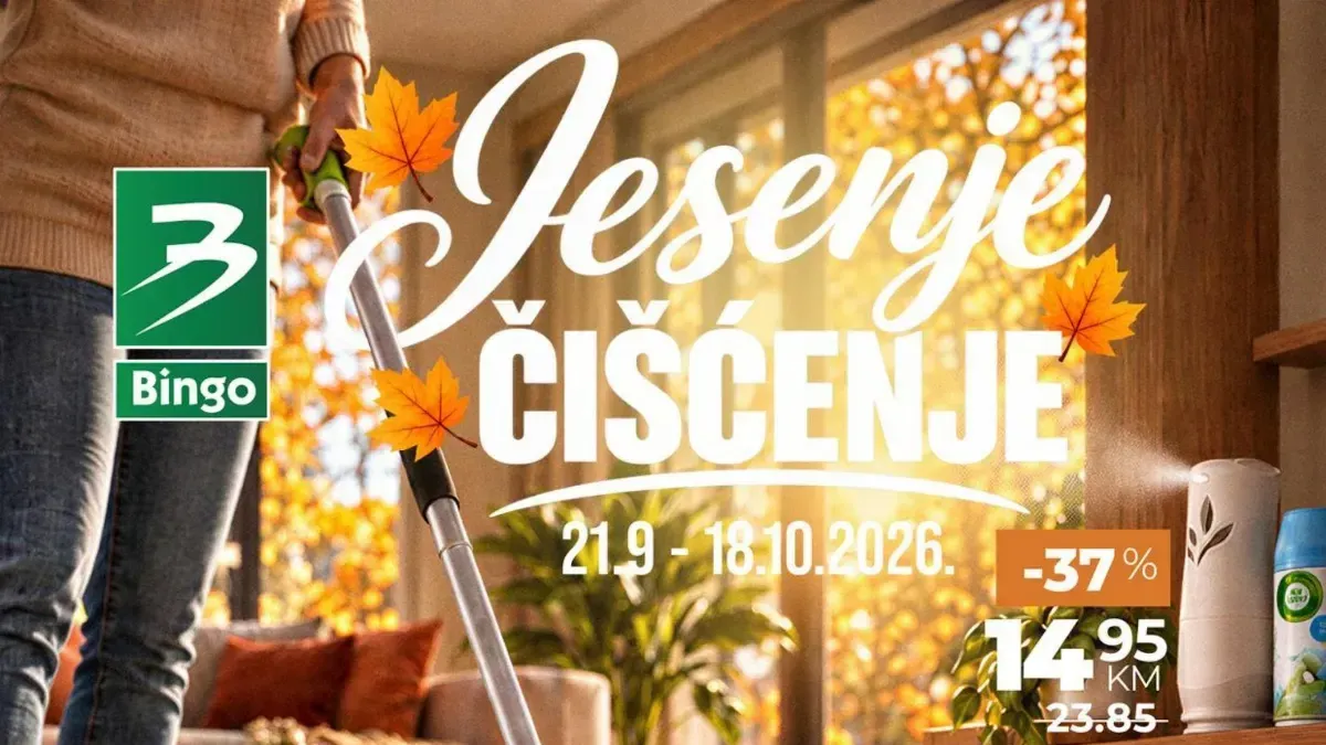 Bingo Jesenje čišćenje – sredstva za čišćenje i kućne potrepštine sniženi do 50%