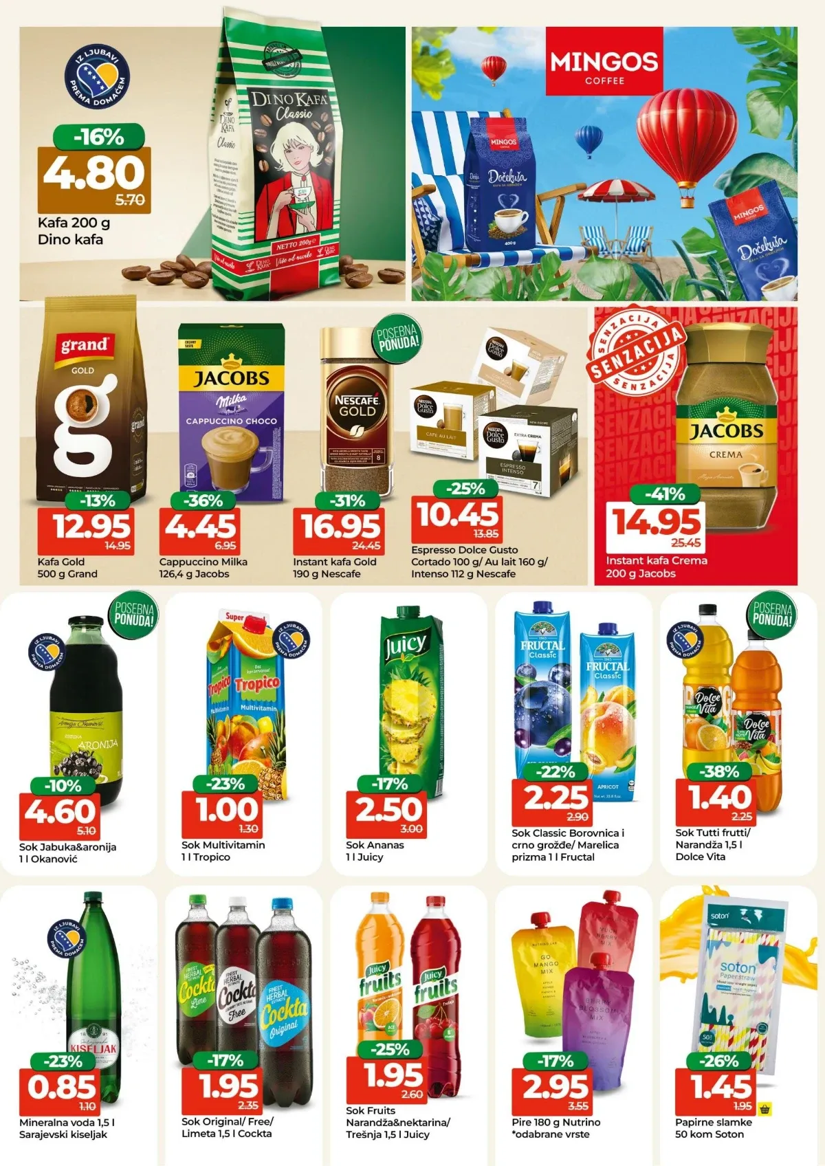 Bingo katalog do 16.08.2026. – Jacobs, Nescafe, Grand kafa i sokovi na akciji