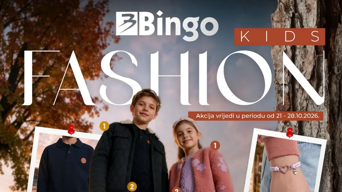 Bingo Fashion Kids katalog od 21. do 28.10.2026. – Dječija odjeća i obuća na akciji uz popuste do 33%