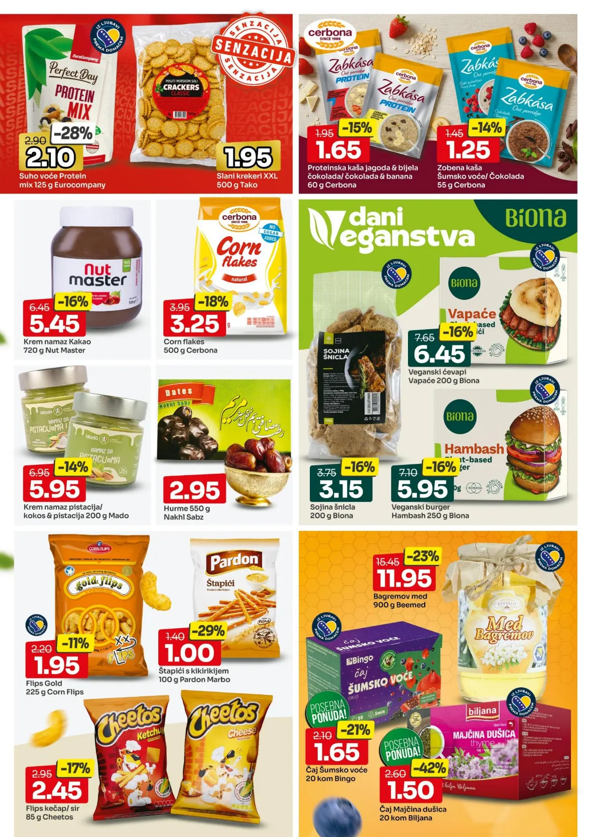 Bingo katalog, stranica 9 – kakao krem namaz Nut Master 720 g za 5,45 KM i bagremov med Beemed 900 g za 11,95 KM